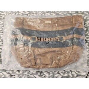 New In Package Retired Miche Demi Shell - Madison Dark Blue & Tan Faux Leather
